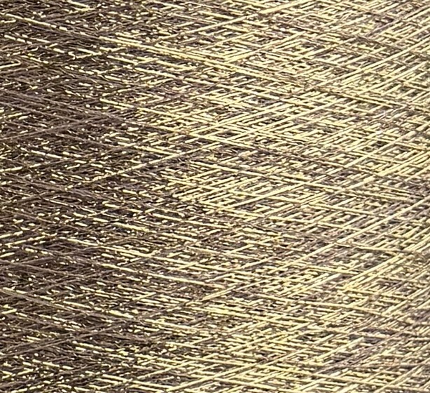 Torcitura di Domaso Art. BACH 1/34000 – Leuchtendes Garn mit zartem Lamé-Effekt col. Kühles Tortora 36